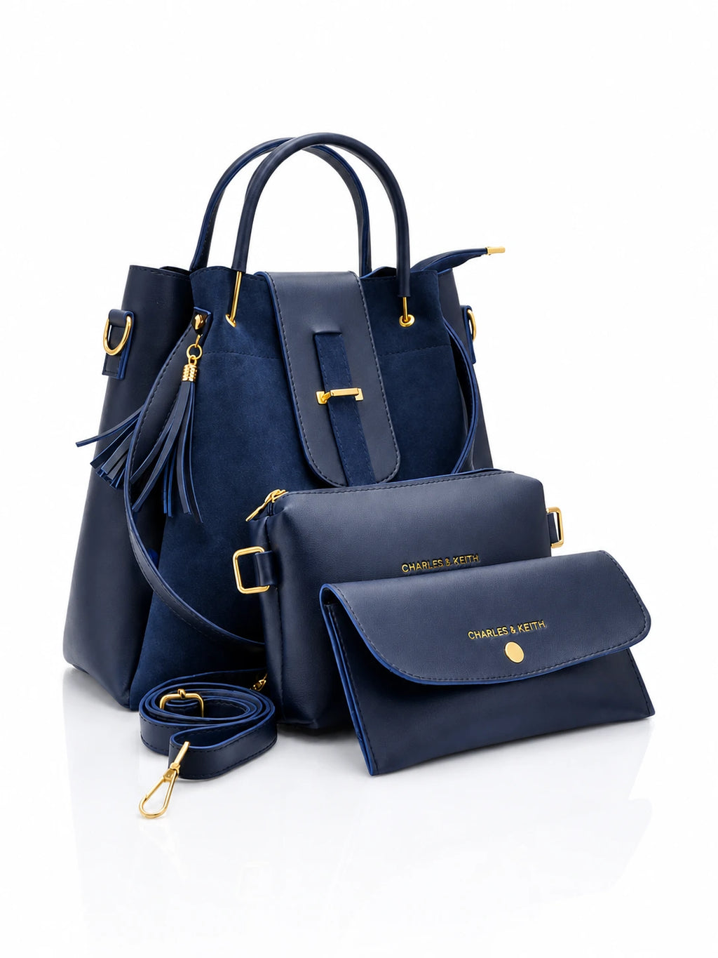 Elyra Luxe 3-Piece Tote Set in animal print luxury handbag