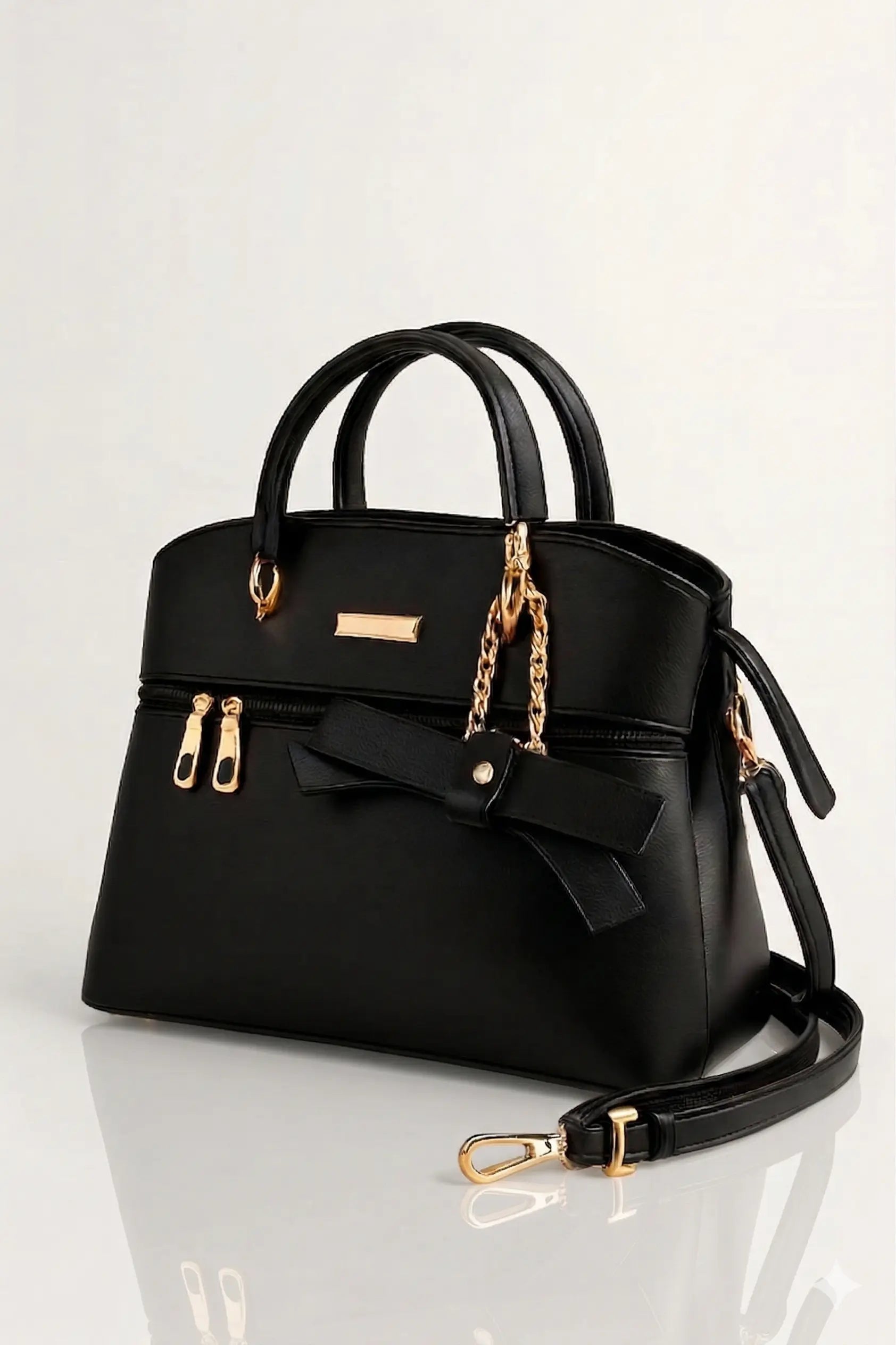 Veloura Luxe Tote premium tote bag in midnight blue navy
