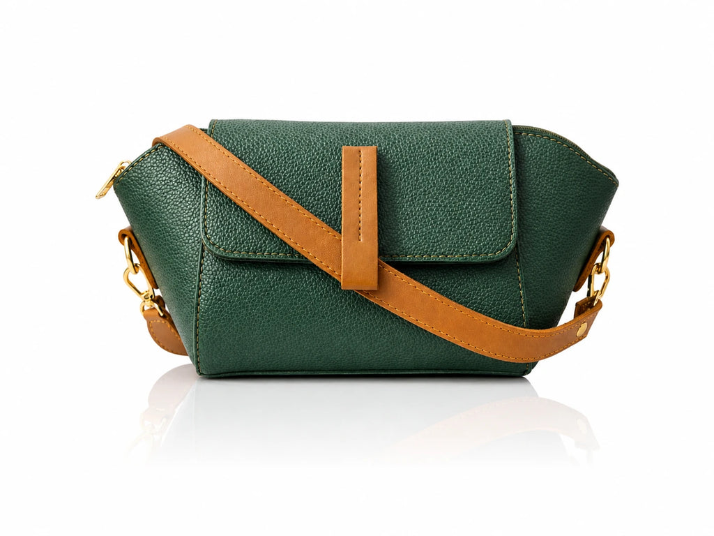 Aurelia Luxe Crossbody Bag structured shoulder bag in green