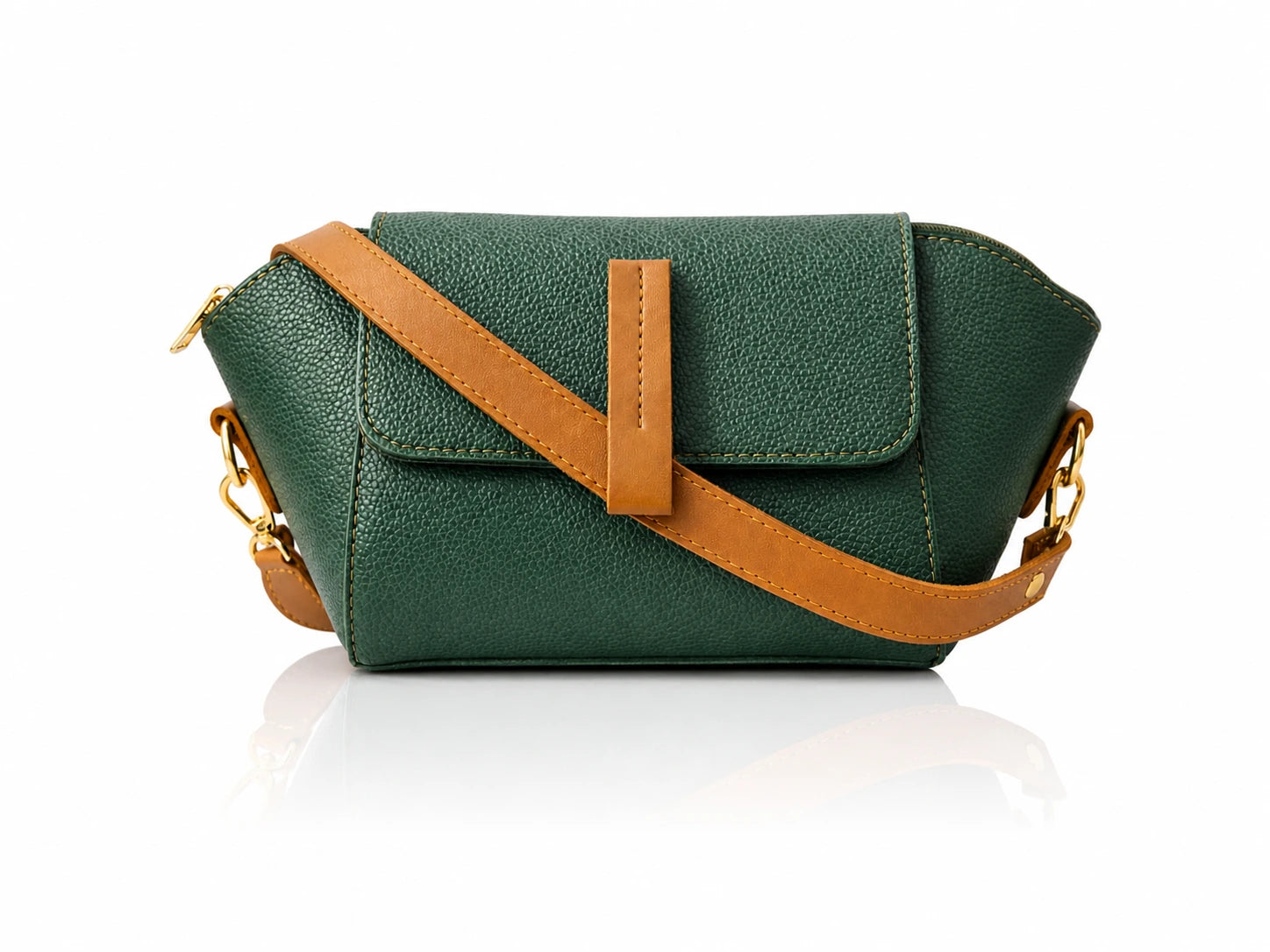 Aurelia Luxe Crossbody Bag structured shoulder bag in green
