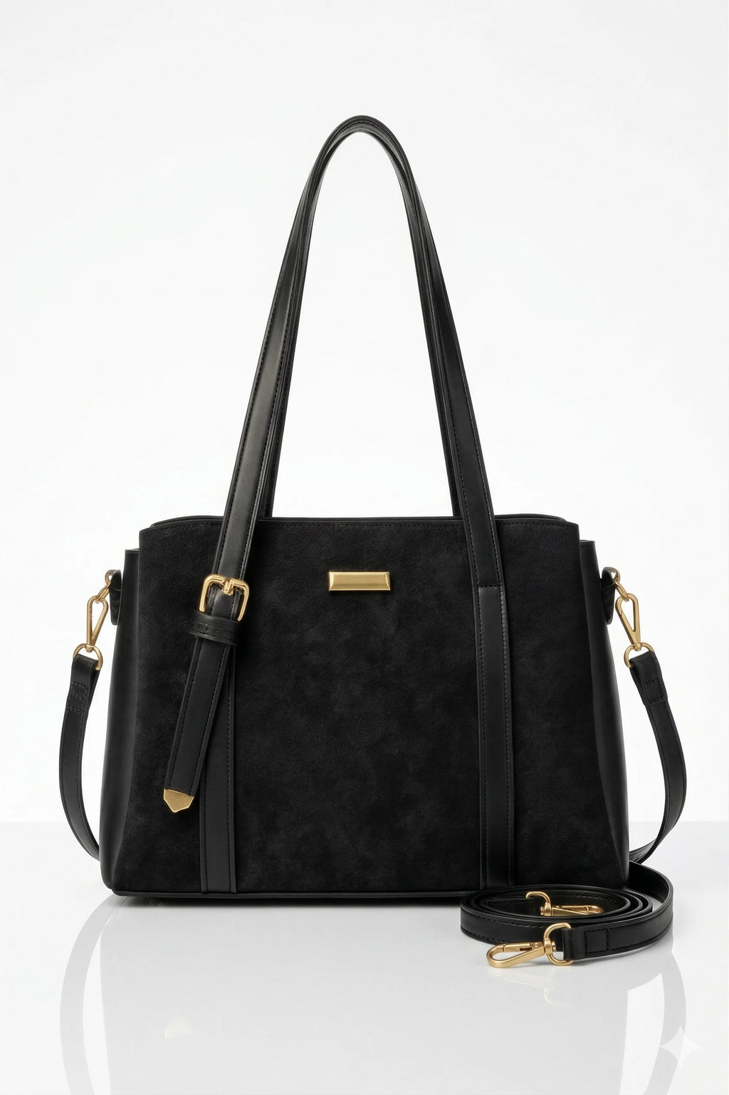 Vanté Carry'all structured handbag in classic black