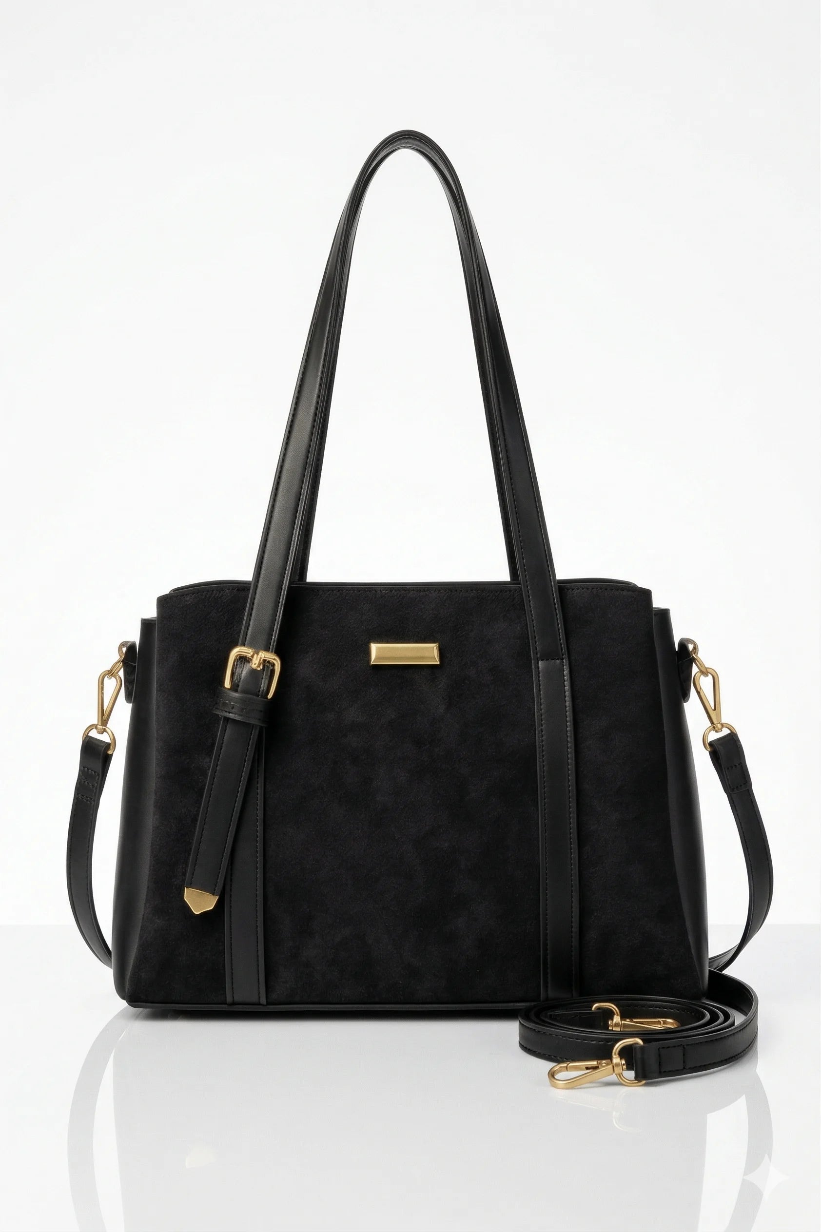 Vanté Carry'all structured handbag in classic black